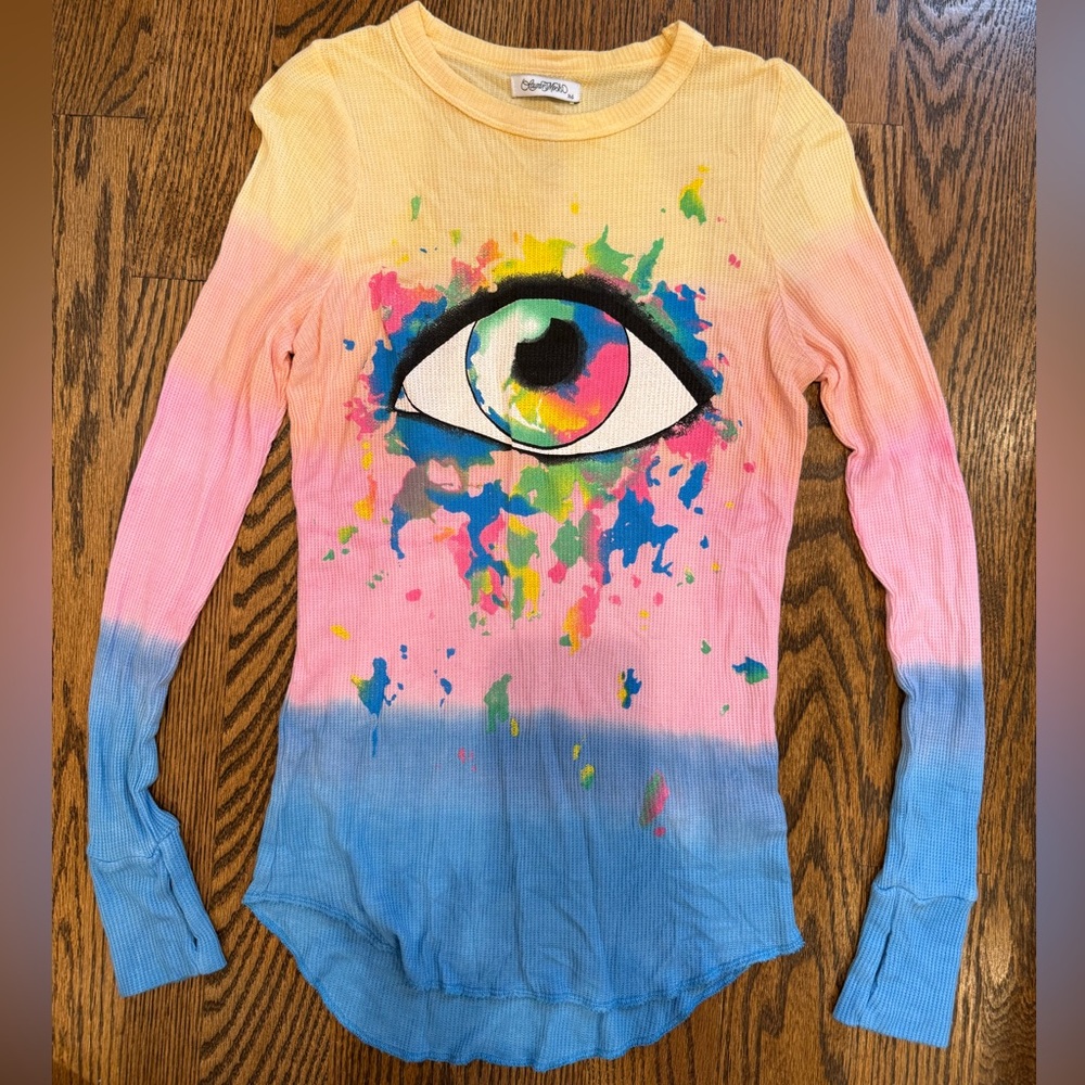 Lauren Moshi Ombre Waffle Knit Shirt